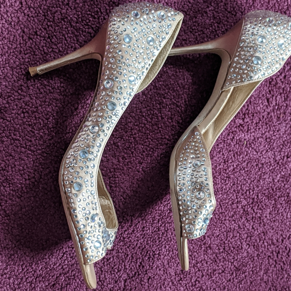 Aldo Studded Open-Toe Heels
